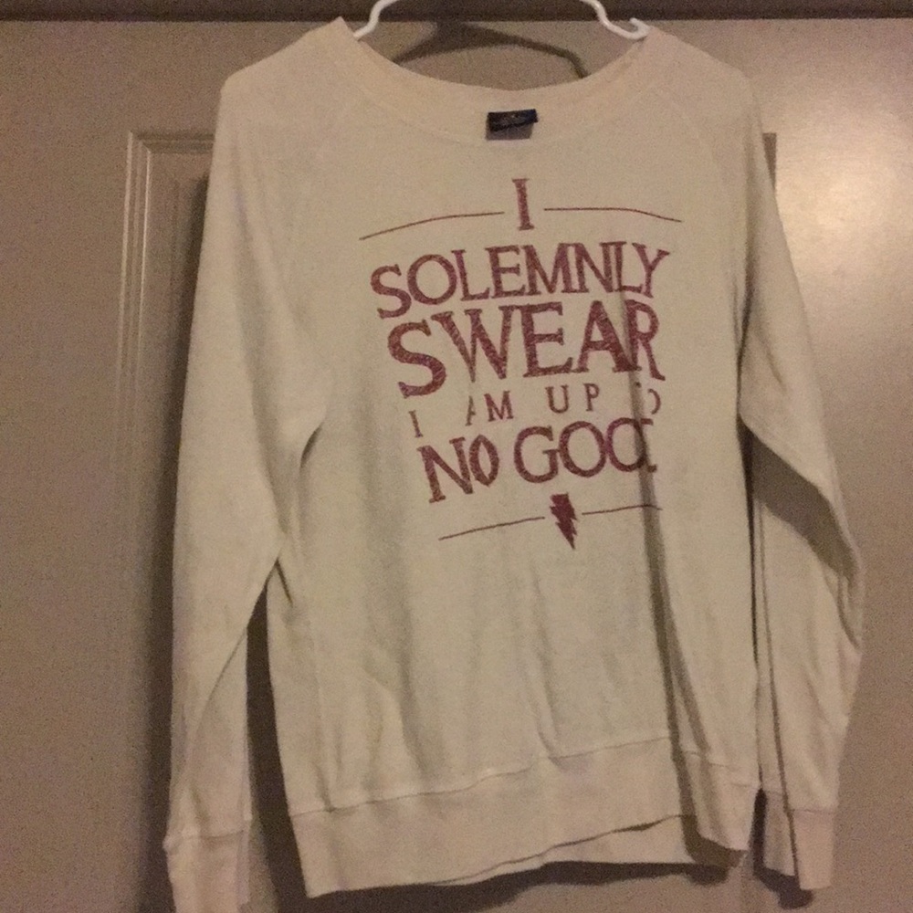 Cream colored Harry Potter sweater